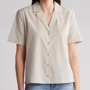 Melrose and Market Femme Stripe Cotton Camp Shirt